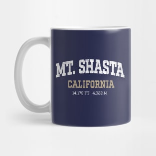 Mt Shasta California - Cascades 14er  - White Vintage Arch Mug